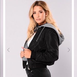 Tamara Bomber Jacket with Hoodie Fashion Nova